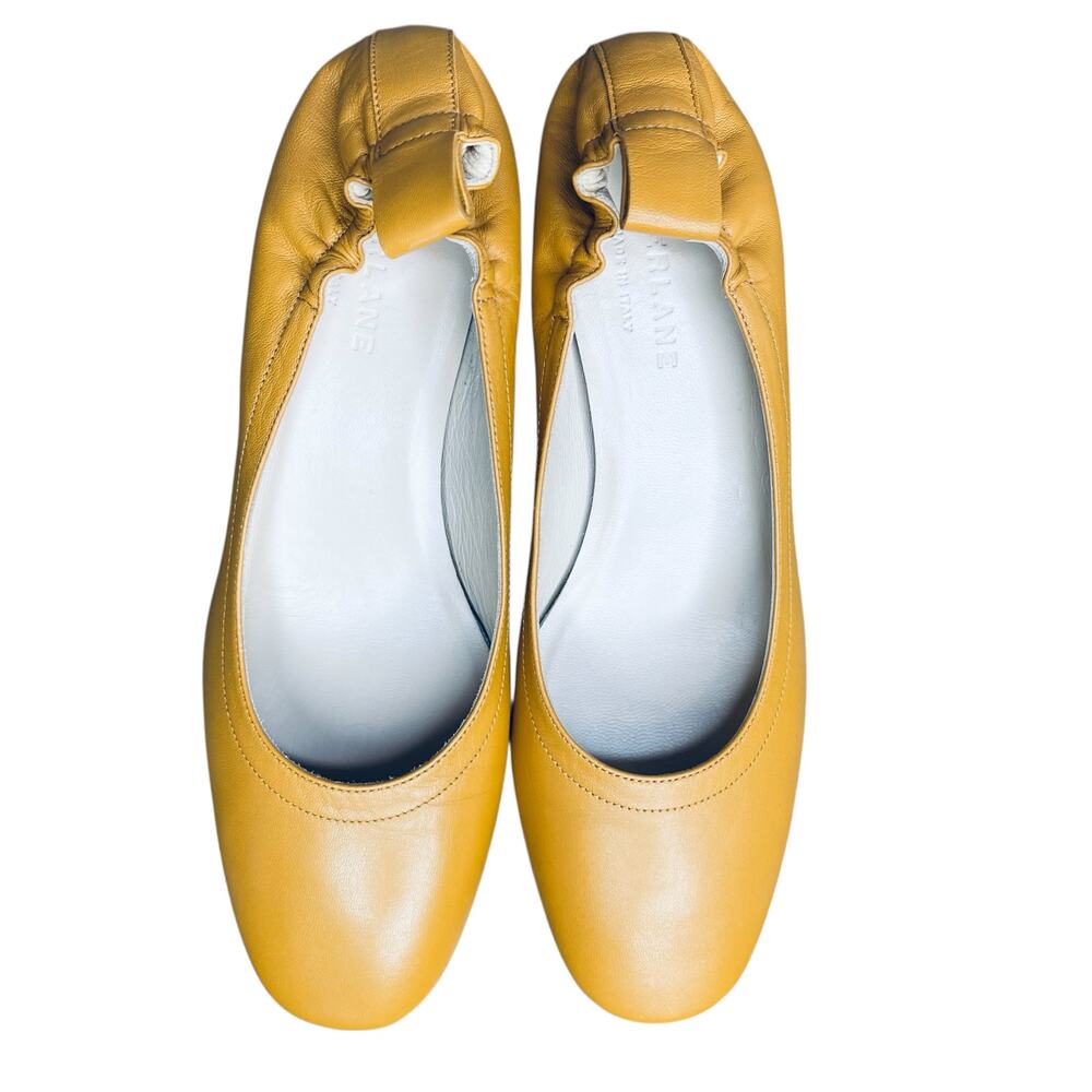 Everlane The Day Leather Heel Size 5.5 Mustard Yellow comfort shoes preppy - Picture 5 of 11